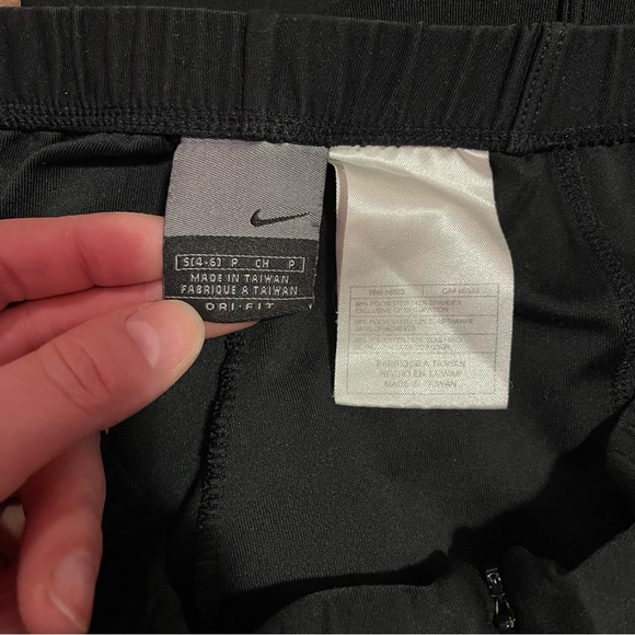 Nike Pants Women's Size Small Black Straight Leg Sleek Zip Front Stretch Vintage - Picture 8 of 8